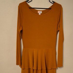 LuLaRoe Georgia Mustard Dress
